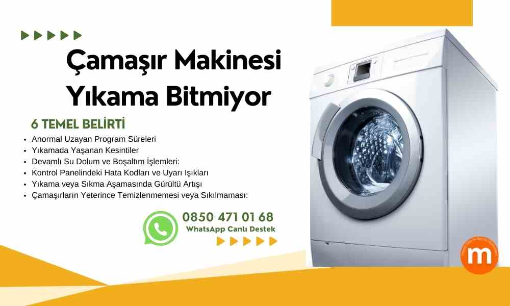 Çamaşır Makinesi Yıkama Bitmiyor Sorunu ve Çözümleri